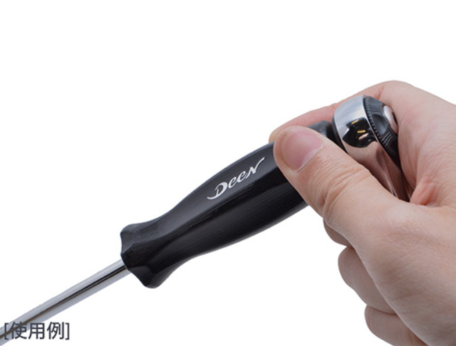 DeeN 1/4sq Driver Handle for Socket DNBD2-200 Penetration Type Made in Japan