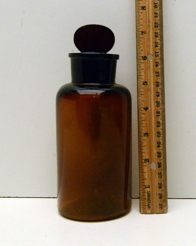 Apothecary Jar Amber Brown bottle