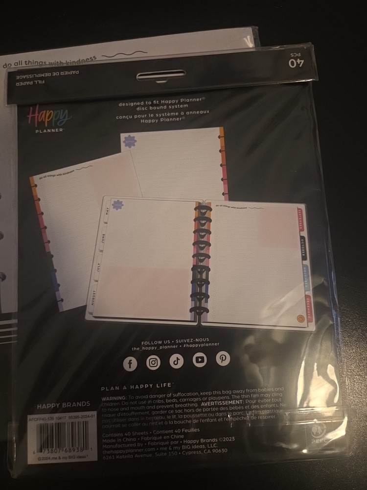 Happy Planner Classic Filler Paper