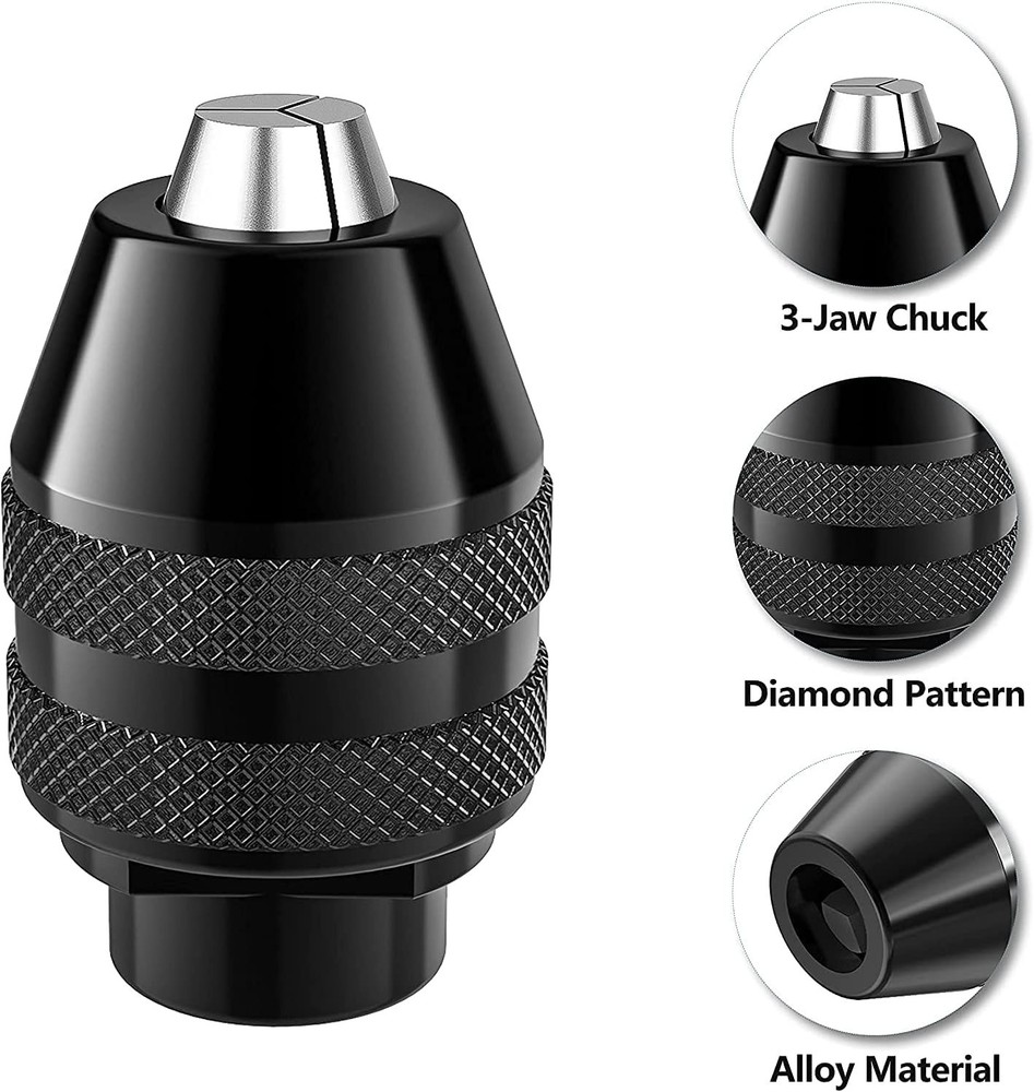 Quick Change 2-Pack Keyless Chuck for Dremel: Precision Tool Adapter Kit