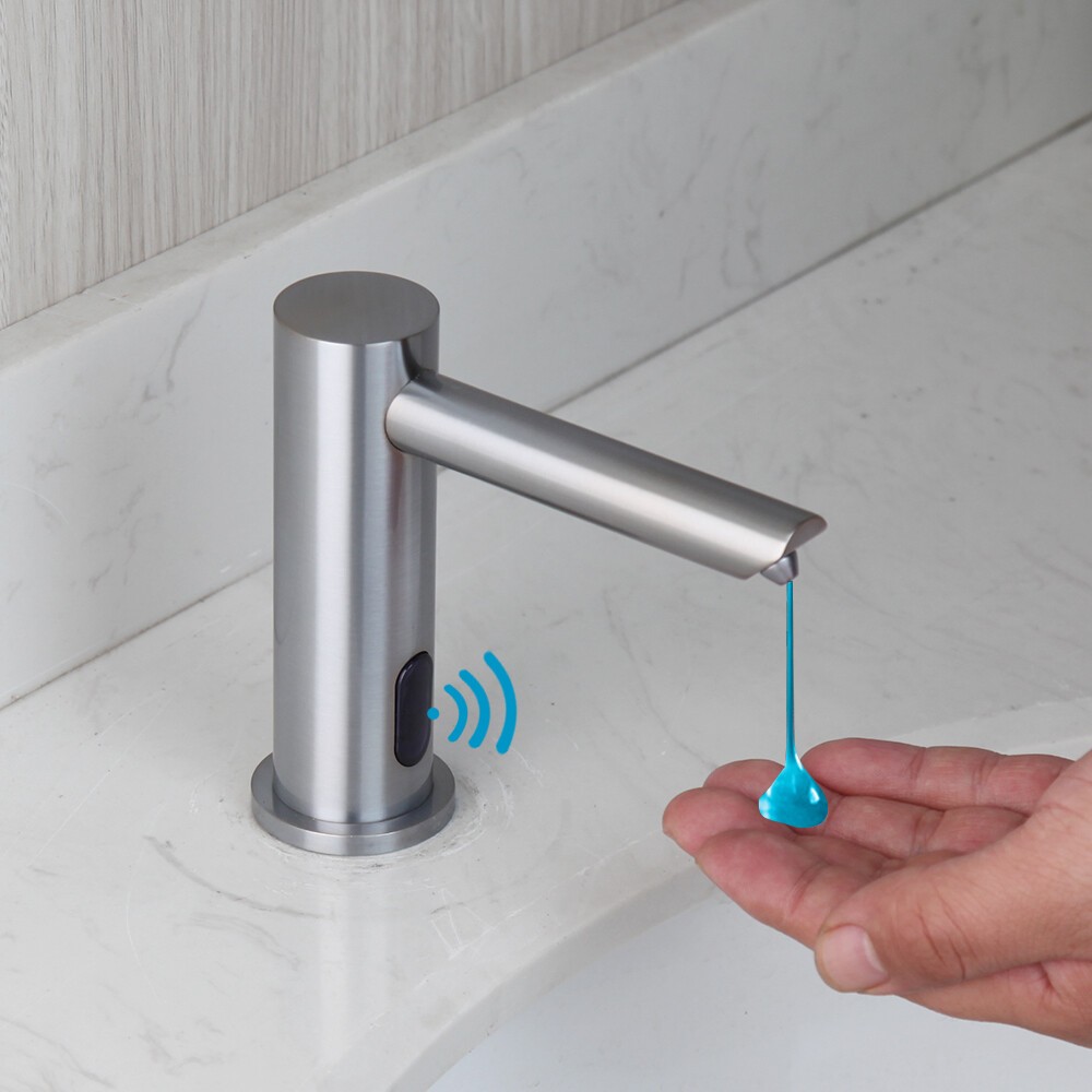 Kitchen Sink Brushed Nickel Automatic Hand Sensor Brass 500 ML Soap Dispenser ?