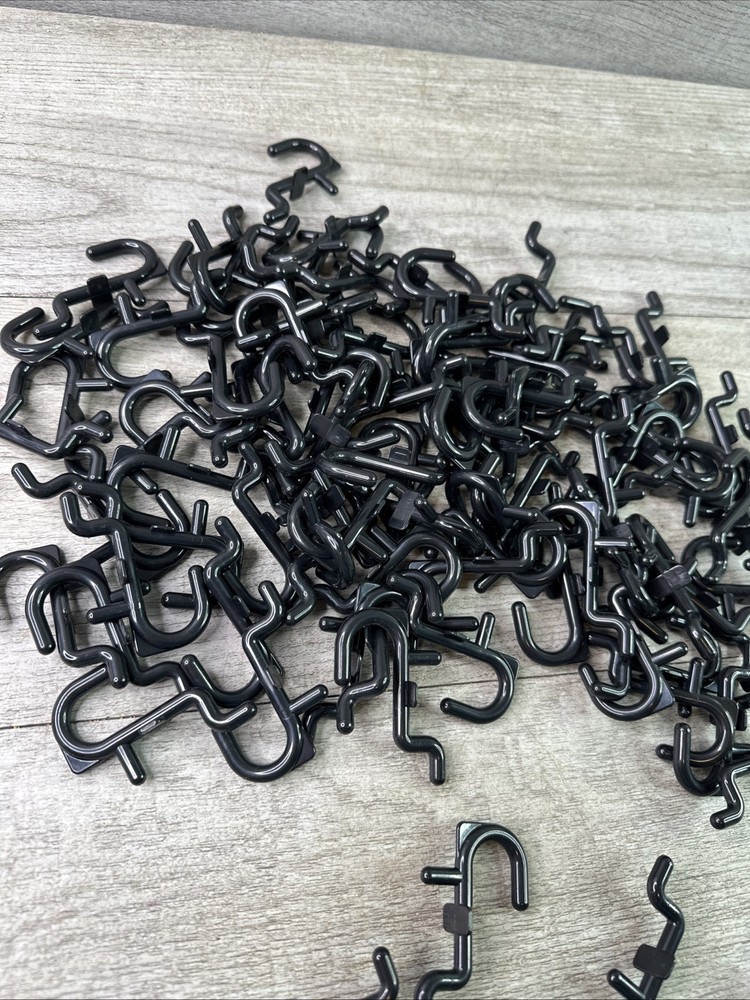 Plastic Pegboard Hooks for peg boards 80-86 pieces Black