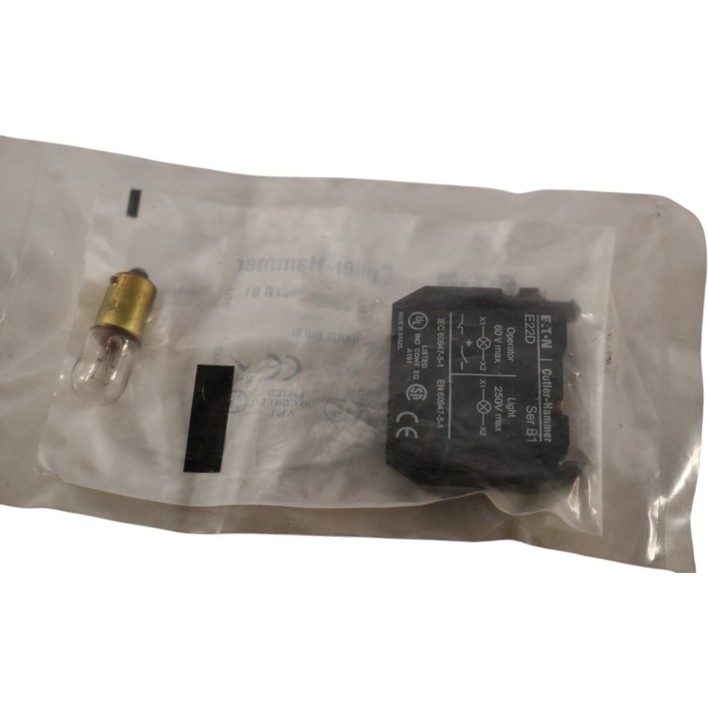 NEW Eaton E22D Light Unit for Illuminated Pushbutton 22.5mm Full Voltage