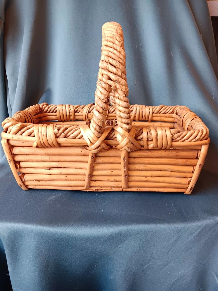 Unique Handmade Retangular Basket Sturdy