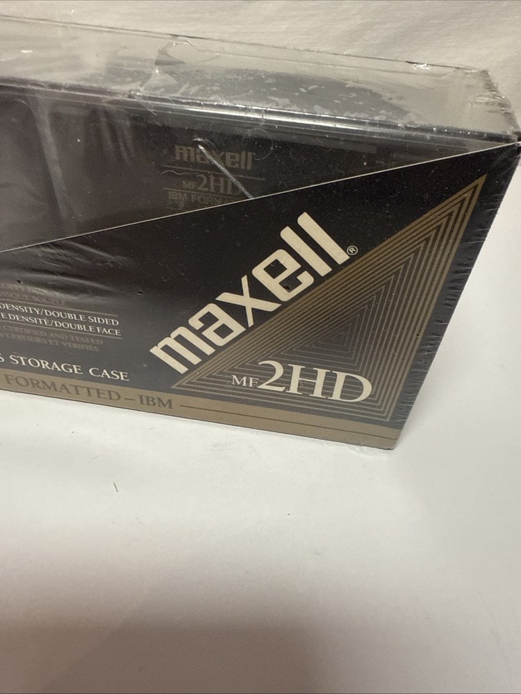 15 Pack Maxell High Density 3.5” Floppy Micro Disks Storage Case MF 2HD Sealed