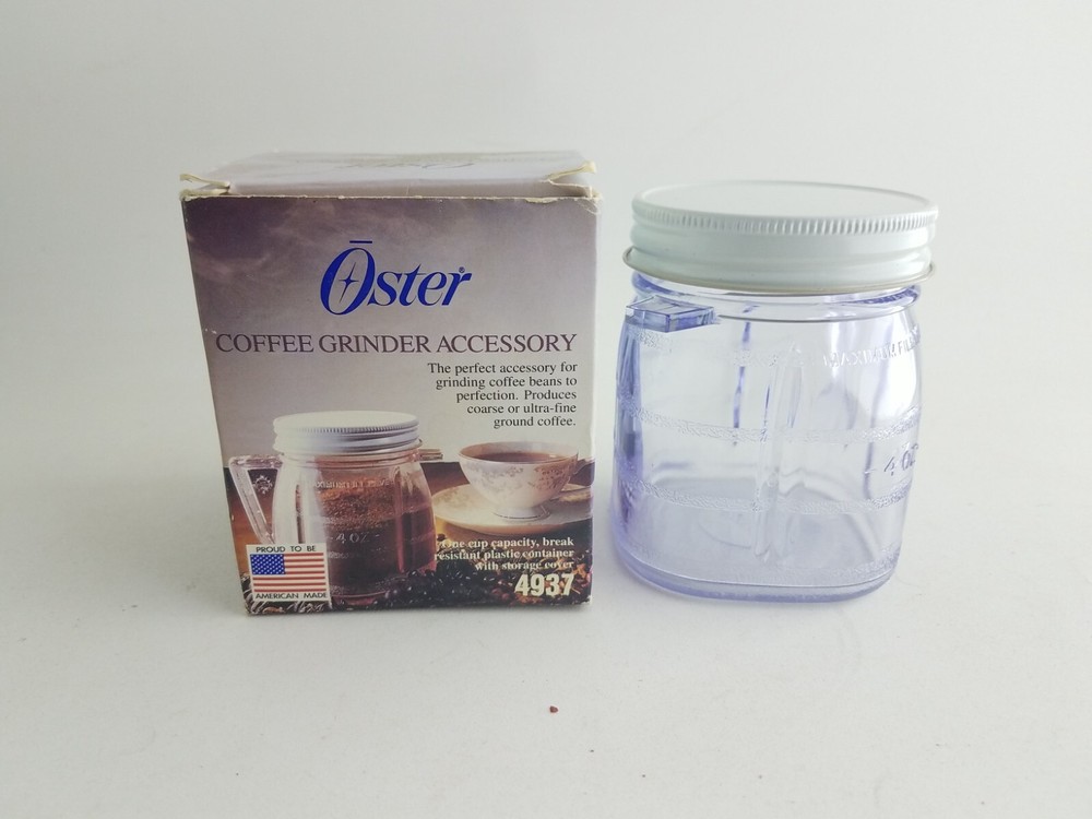Oster Coffee Grinder Accessory 49371 Cup-capacity Break-resistant Plastic w/Lid