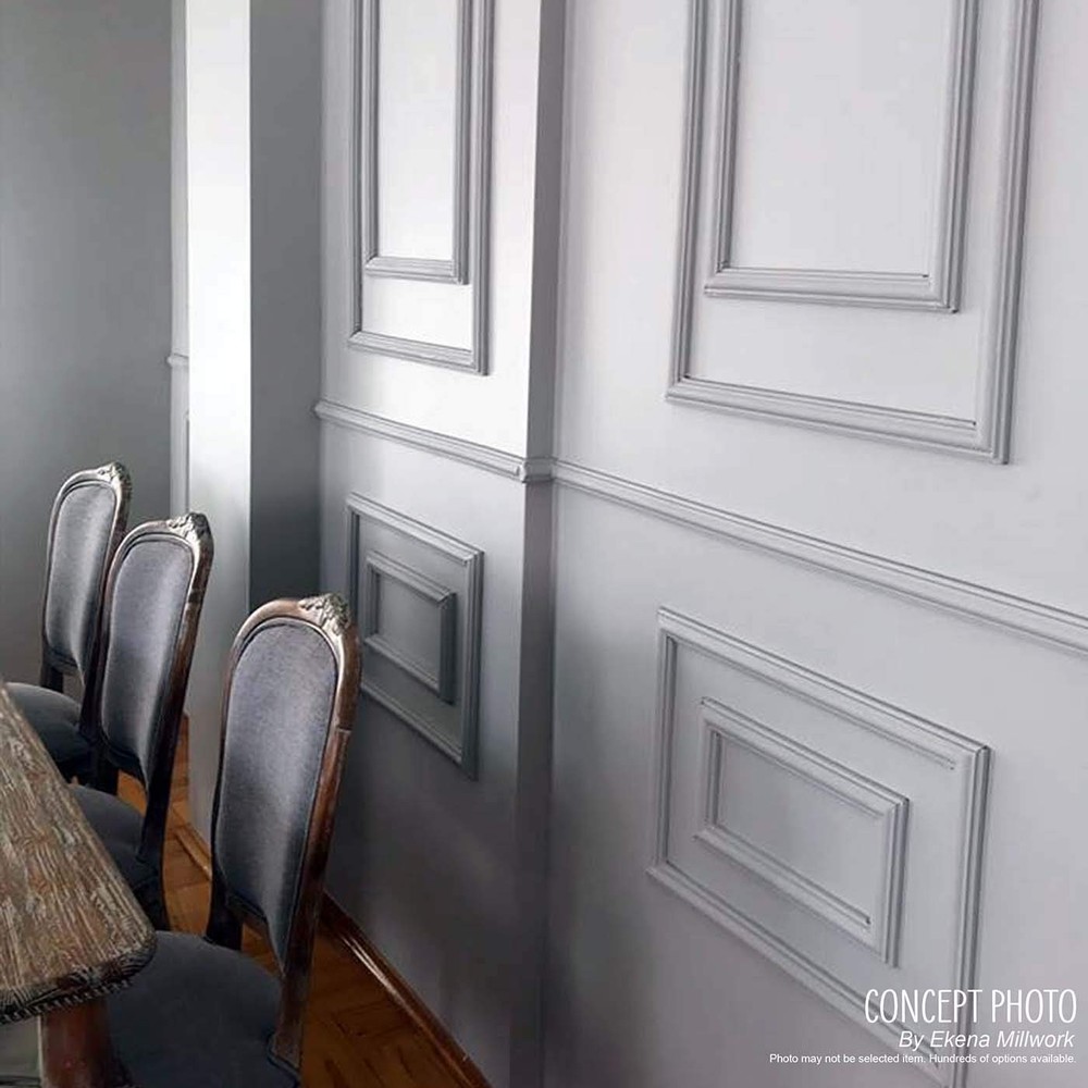 12x20 Ash Wainscot Panel Molded Classic Wall 1/2 Thick White