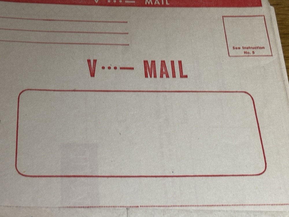 WWII V Mail Envelopes X 5, Unused