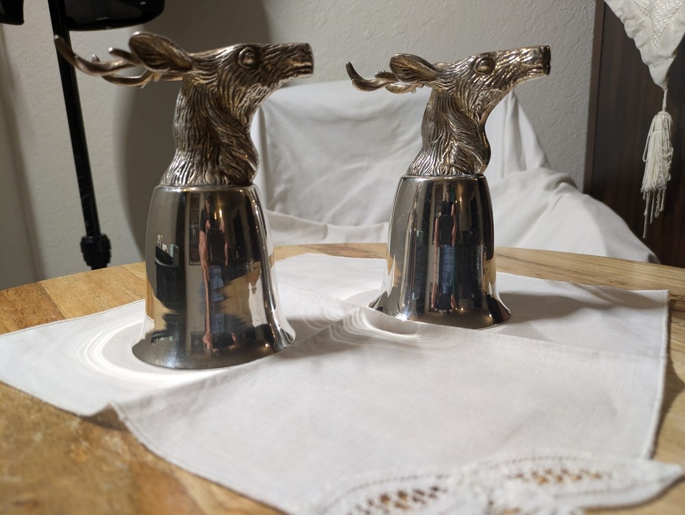 Their Stirrup Cups Silver Plated And Brass