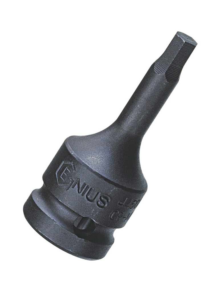 Genius Tools 1/2" Dr. 17mm Hex Impact Bit Socket, 60mmL (CR-Mo) - 446017