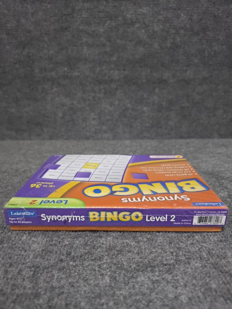 Lakeshore Synonyms Bingo Level 2 Game