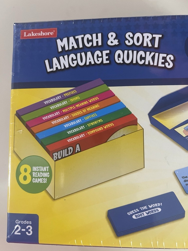 Lakeshore Match & Sort Language Quickies - Gr. 2-3 - Complete Set New