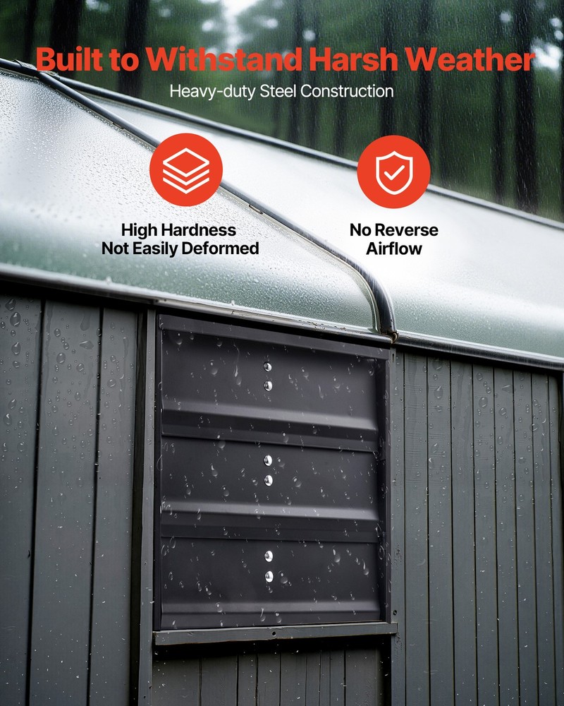 VEVOR 10 in Shutter Exhaust Fan with Speed Controller Wall Mount for Shed