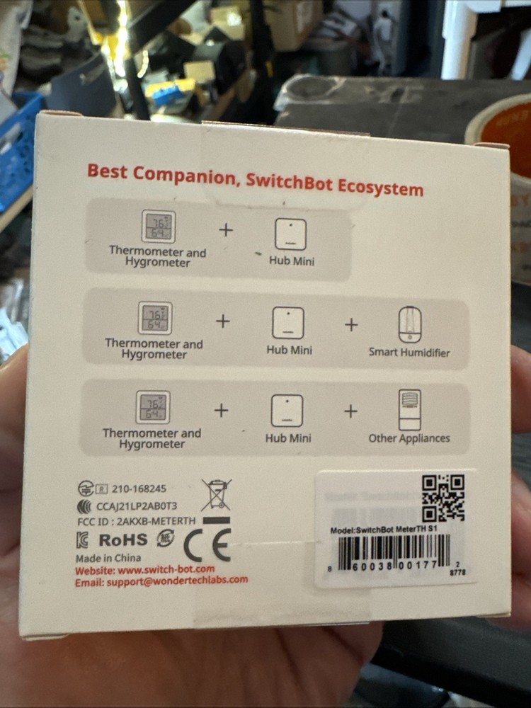 Hygrometer Thermometer Alexa by SwitchBot - iPhone Android Wireless Temperature