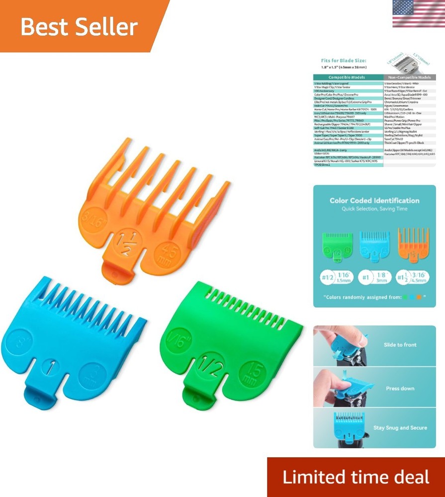 Multicolor Clipper Guards Set for Wahl Clippers