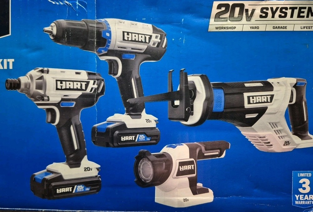 Hart HPCK402B Cordless 4-Tool Combo Kit