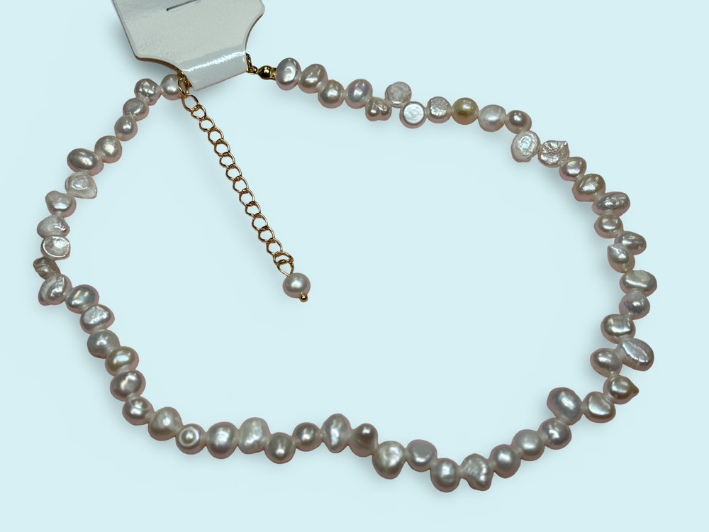 Natural Pearl Link Necklace