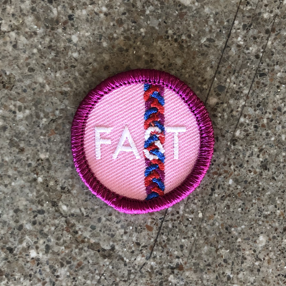 Fast Braids Merit Badge Patch for Runners