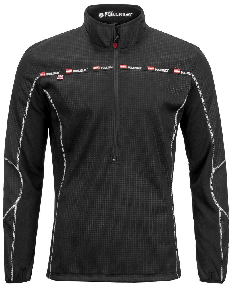 Noru Full Heat Mens Half Zip Pullover Jersey Black