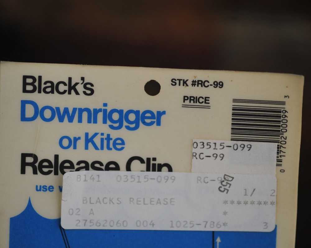 Black's Downrigger or Kite Release Clip RC-99