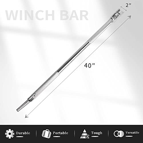 Winch Bar Combination Winch Bars with Square Head for Flatbed 1 Pack Silver