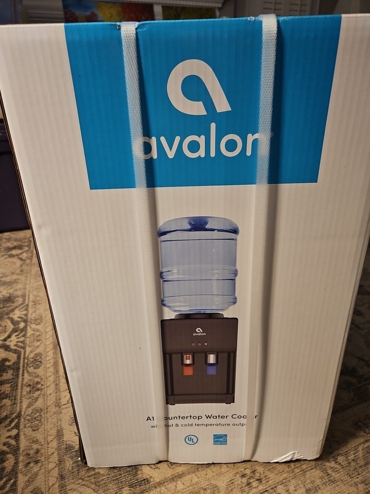 Avalon Hot/Cold Top Loading Countertop Water Cooler With Child Safety Lock-Black