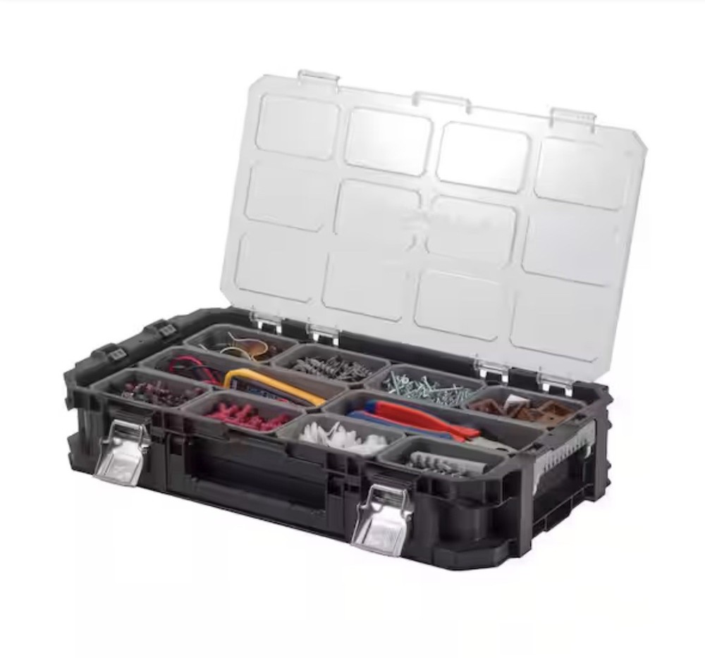 Husky Connect Stackable Heavy Duty Compartment Small Tool and Parts Organizer