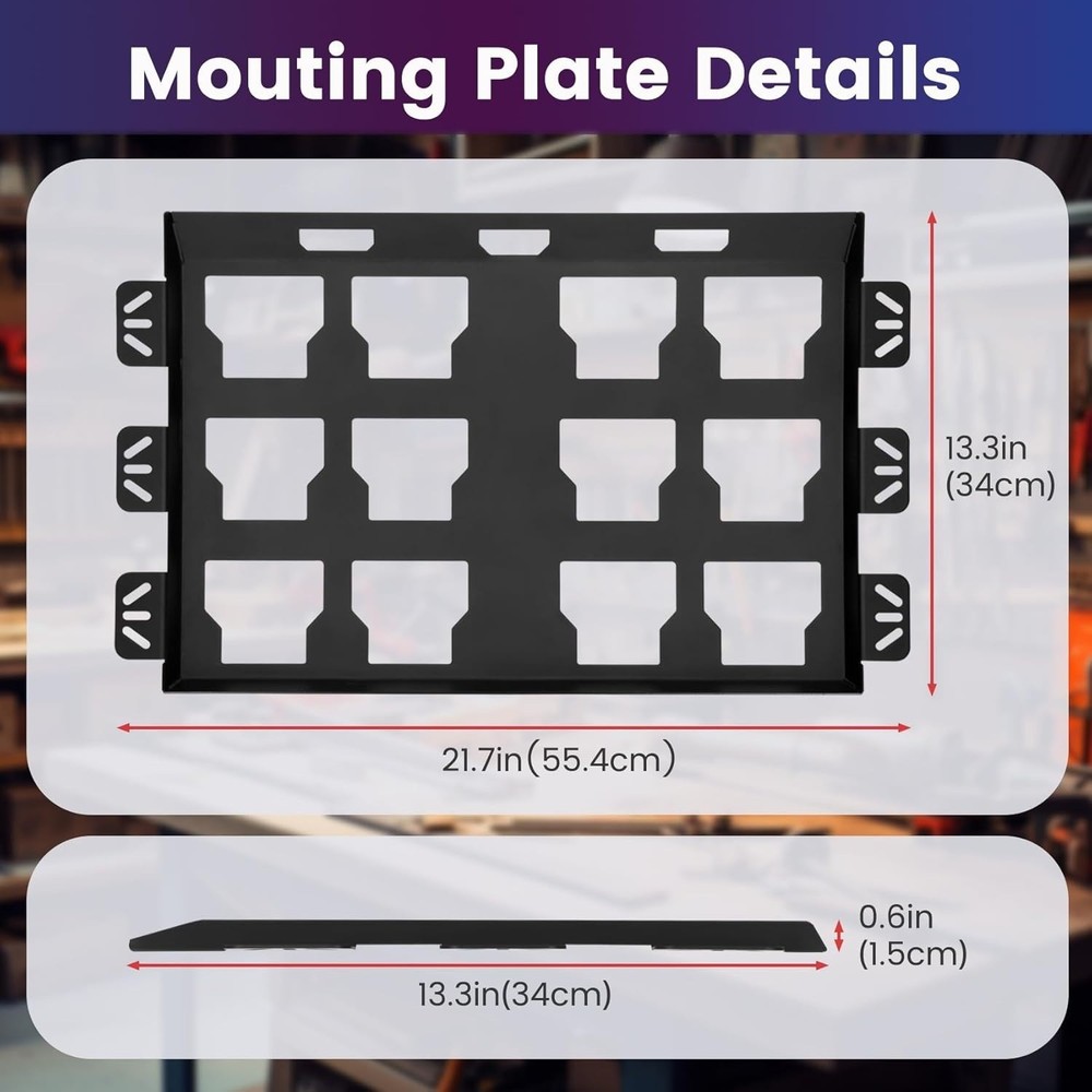Mounting Plate Compatible with Milwaukee Packout Toolboxes, 2 pcs