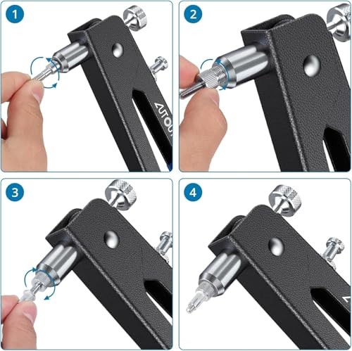 86 Pcs Heavy Blind Rivet Nut Tool Kit Hand Riveter Wrench Threaded Insert