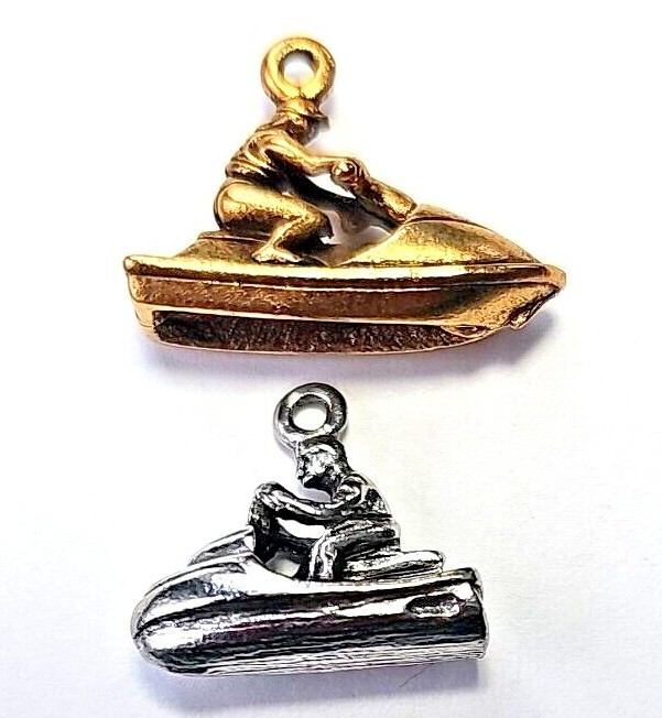 Snowmobile Pendant Charm Cast Fine Pewter