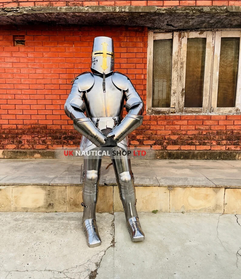 Medieval Templar Knight Armor Suit