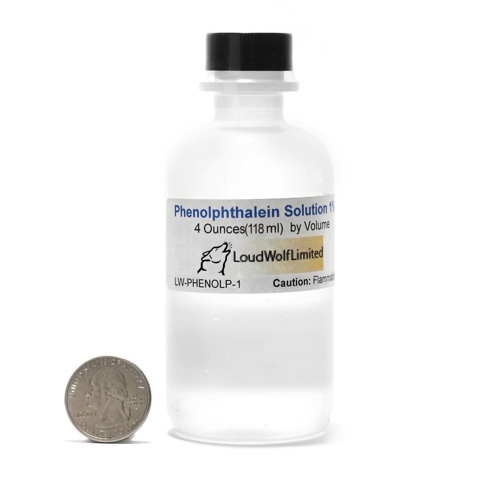 Phenolphthalein pH Indicator Solution, 1% Concentration, 4oz SHIPS SAME DAY