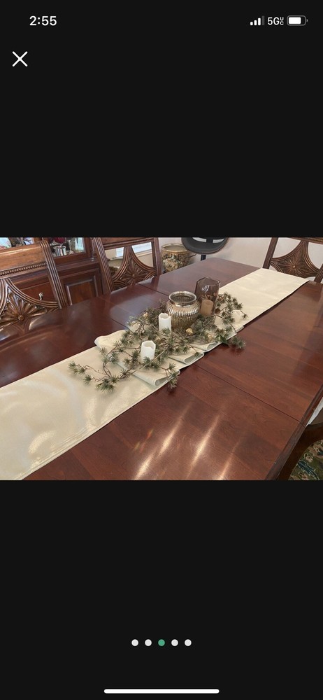 formal dining table set and cabinet