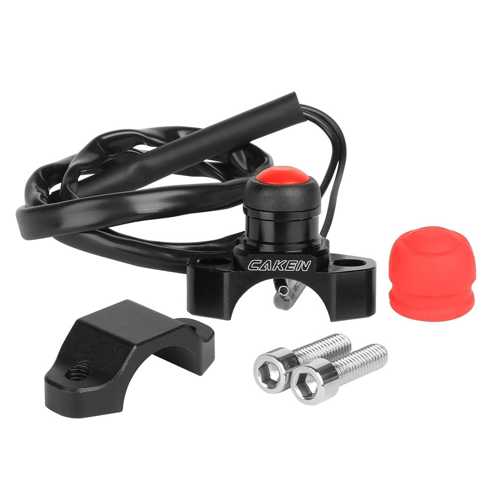 2 PCS CNC Motorcycle ATV Water Proof Engine Start Stop Kill Switch Button for El