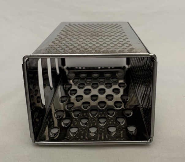 Multi-Purpose Stainless Steel Box Grater W/Rubber Handle 4 Sided Kitchen EUC