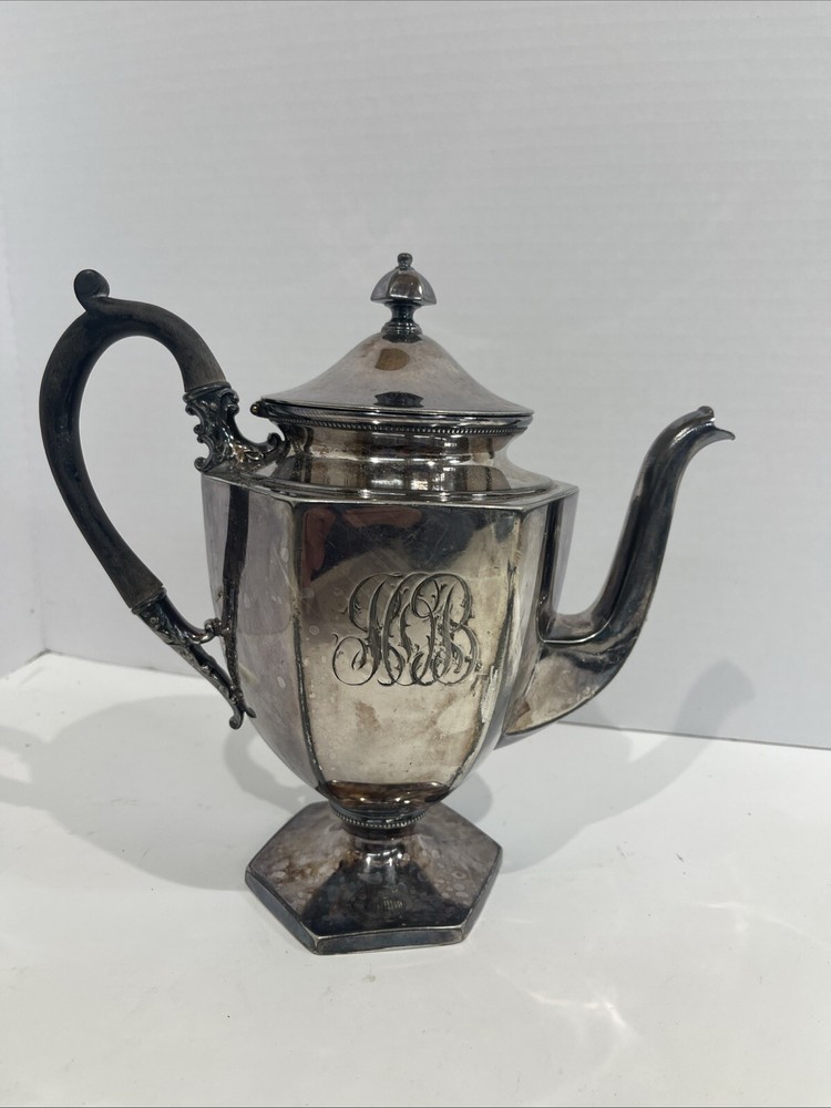 H.J. Howe Pitcher With Wood Handle Engraved 068