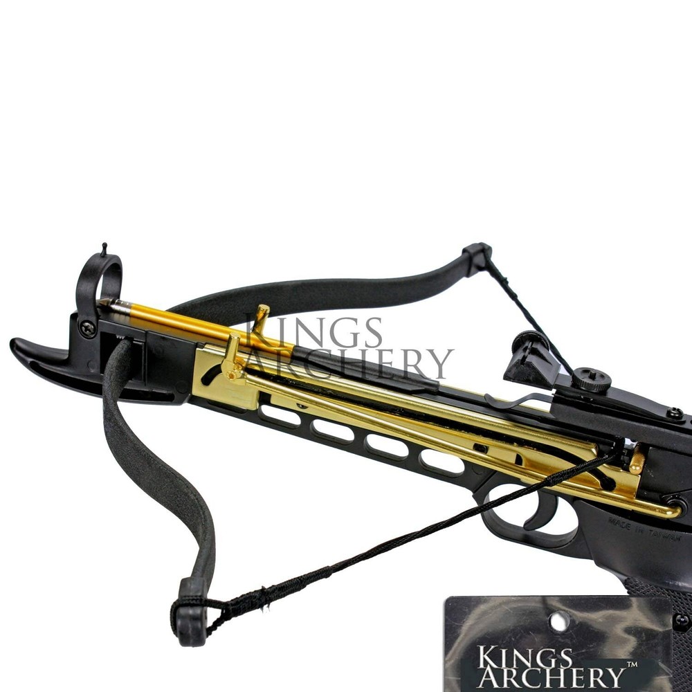 Self-Cocking Crossbow Bundle with Adjustable Sights, Spare Crossbow String an...