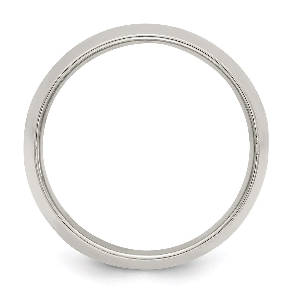Sterling Silver 12mm Half Round Size 8 Band Ring