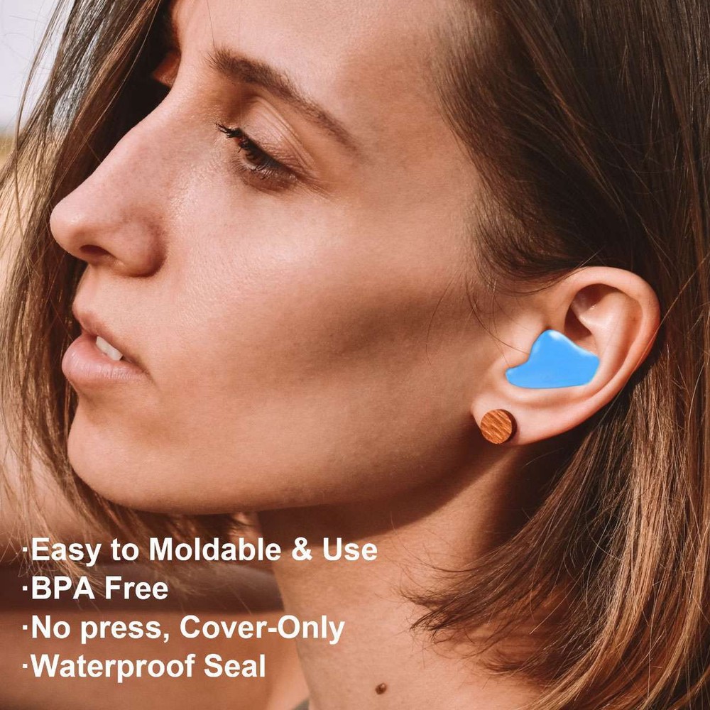 12PC Reusable Silicone Ear Plugs Noise Cancelling Earplugs Protector Study Sleep
