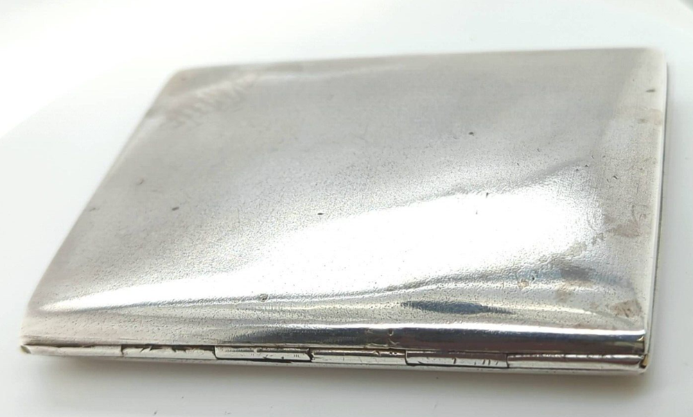Silver and Enamel Cigarette Case with Erotic Scene