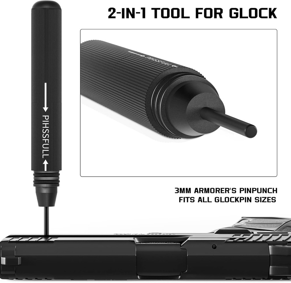 2-In-1 Tool Kit for Glock, Front Sight Remove Magazine Disassembly Tool for Gloc