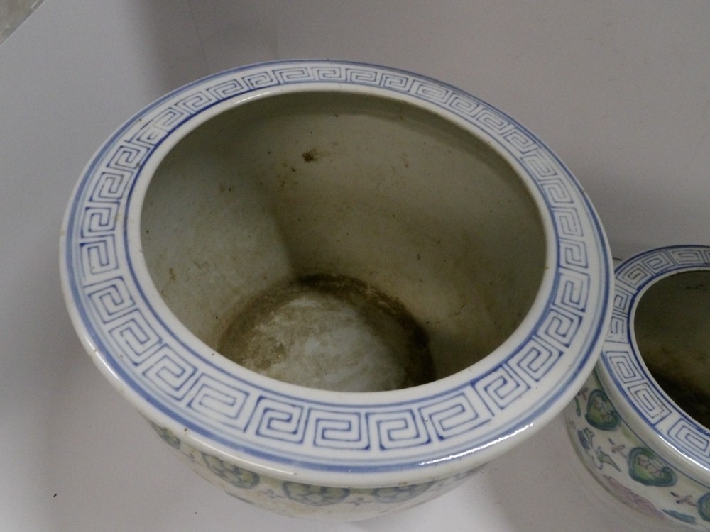 Two Stoneware / Pottery Planters Originally from Rite-Aid or Walgreens