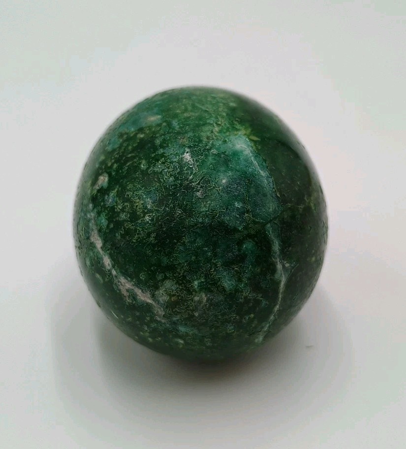 Green Marbled Stone Egg - 2.5" x 2"
