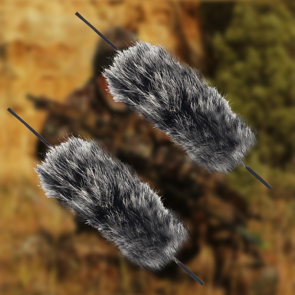 SOPOGER Archery Bow String Silencers - 2 Pair Rabbit Fur String Dampener & St...