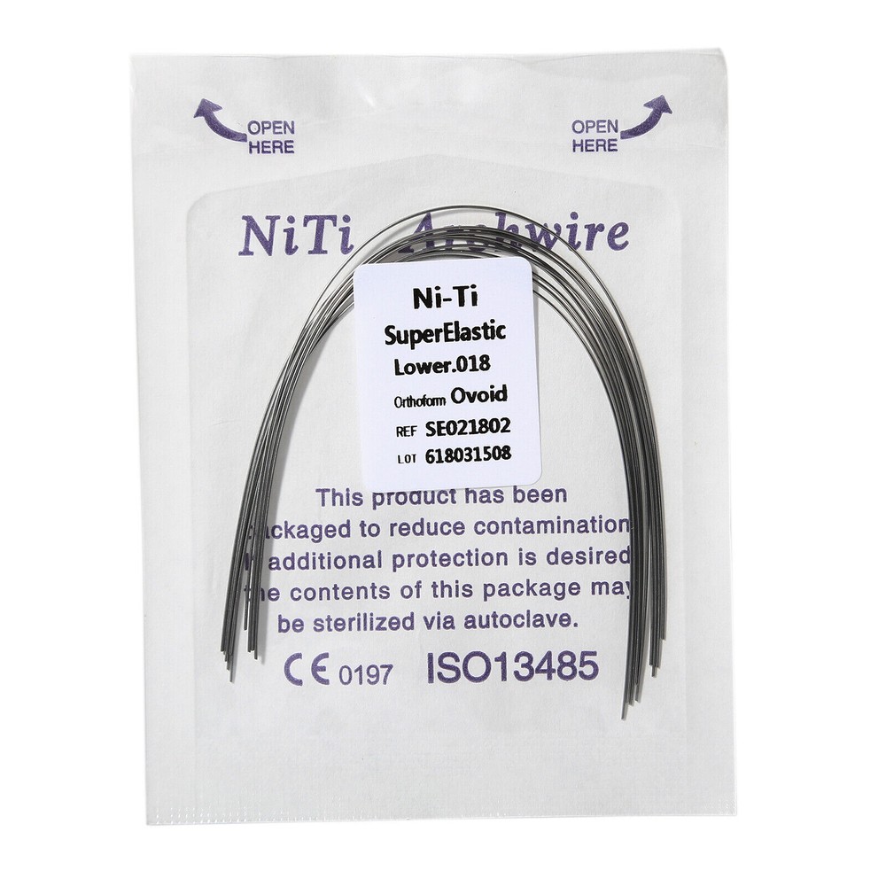 Dental Ortho Niti Super Elastic Ovoid/Square/Natural Rectangular/Round Arch Wire