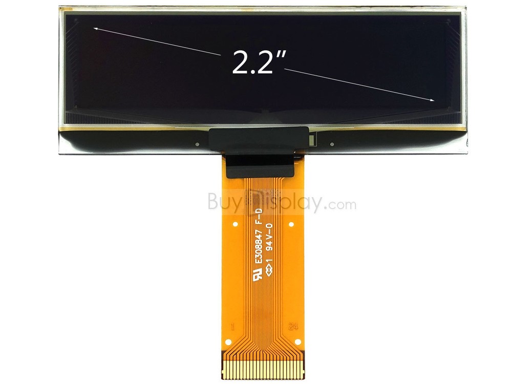White 2.2" 128x32 I2C OLED Display Serial SPI,SSD1305 w/Tutorial,Free Connector