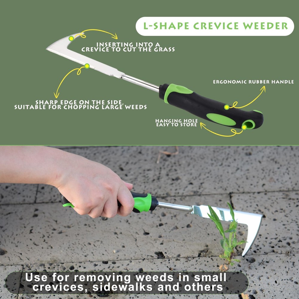 Weed Puller Tool 3pcs, 2026 New Portable Weeder Tool, Weeding Tool with Stain...