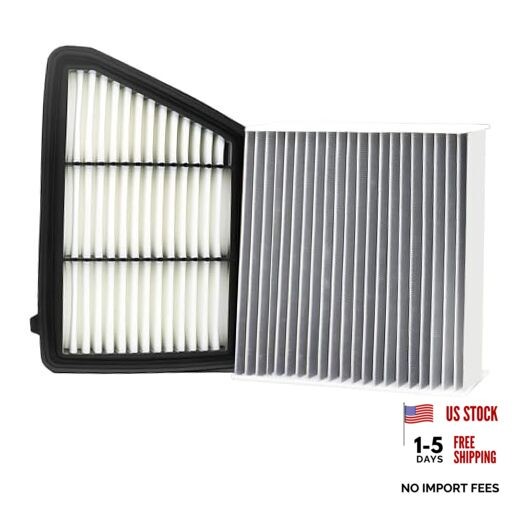 Engine & Cabin Air Filter Kit for CRV CR-V 2.4L 2017-2019, Replace White 2