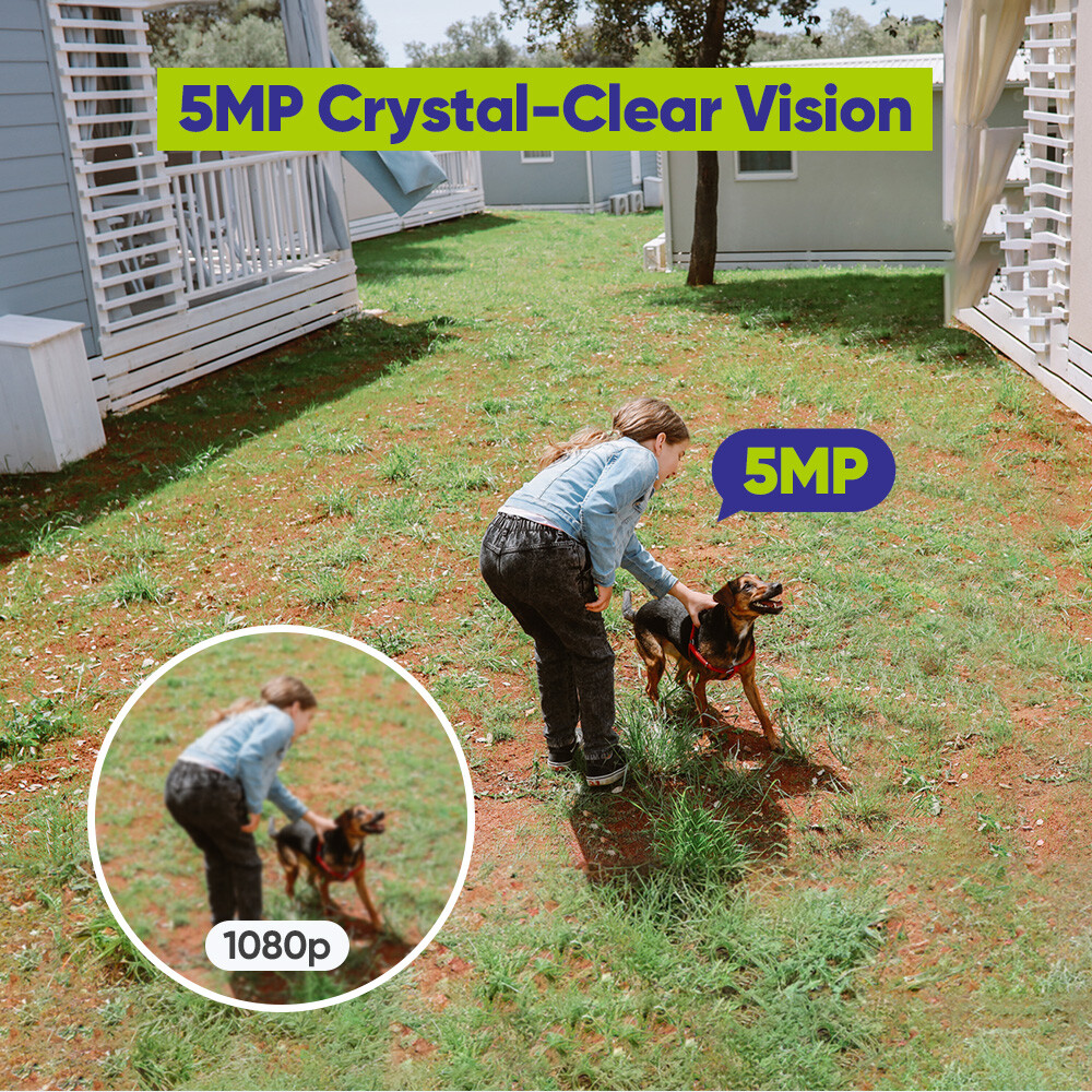 SANNCE 5MP Wireless Security Camera System 8CH NVR Two Way Audio Human Detection