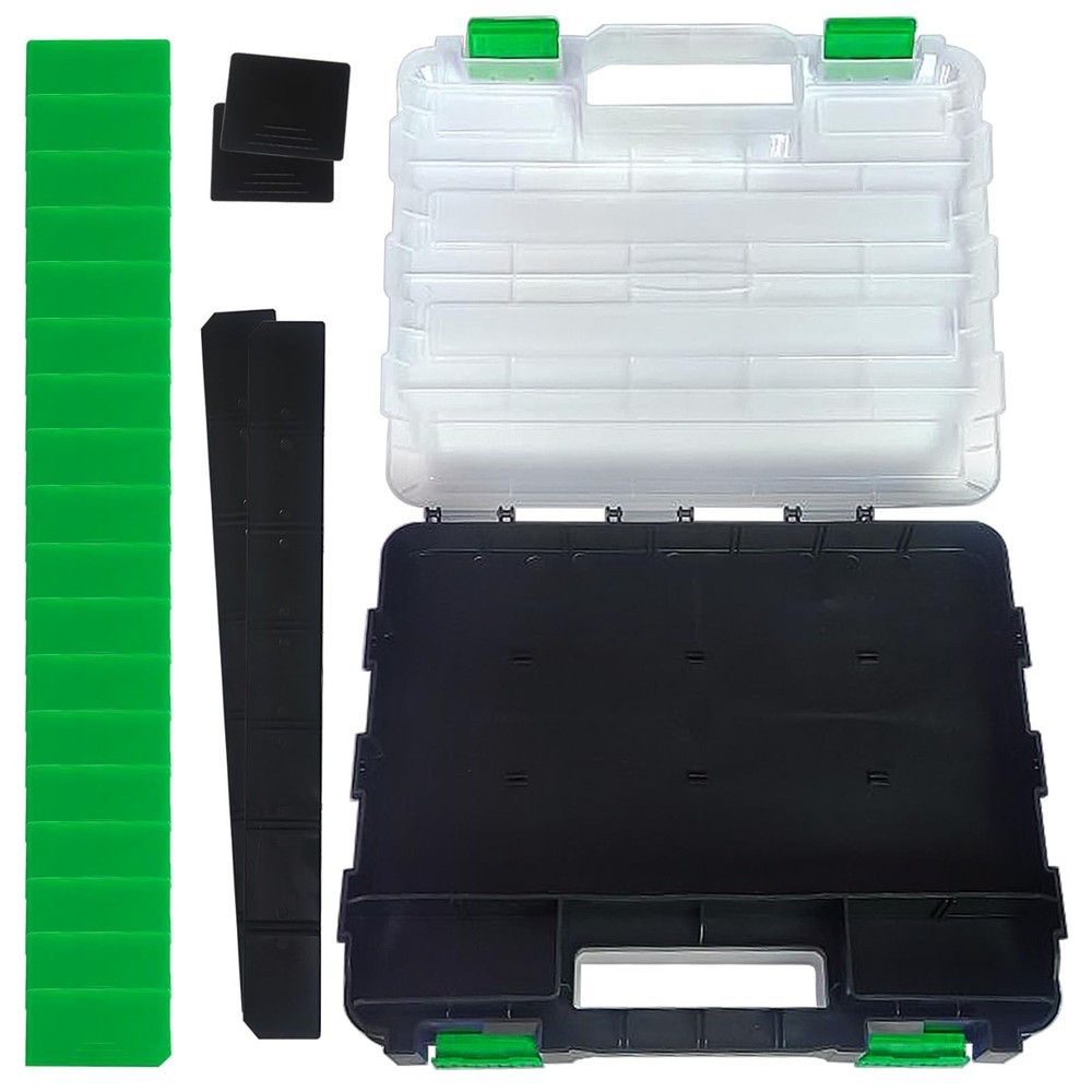 Tools Organizer Box Small Parts Storage 50-Compartment Double Side Green